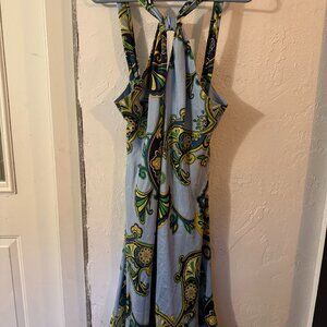Banana Republic paisley halter dress, size 14.